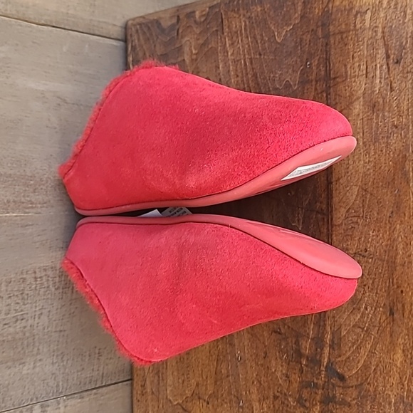 EUC Fitflop Slipper Women's sz 5 Red Chrissie Shearling Slippers - Picture 7 of 10